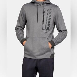 Under Armour Cold Gear Gray UA Logo Pullover Hoodie XL